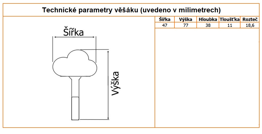 detsky vesak mracek technicke parametry